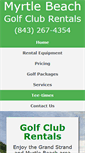 Mobile Screenshot of myrtlebeachgolfclubrentals.com